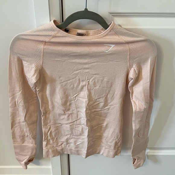 Gymshark blush pink seamless long sleeve - Picture 1 of 1